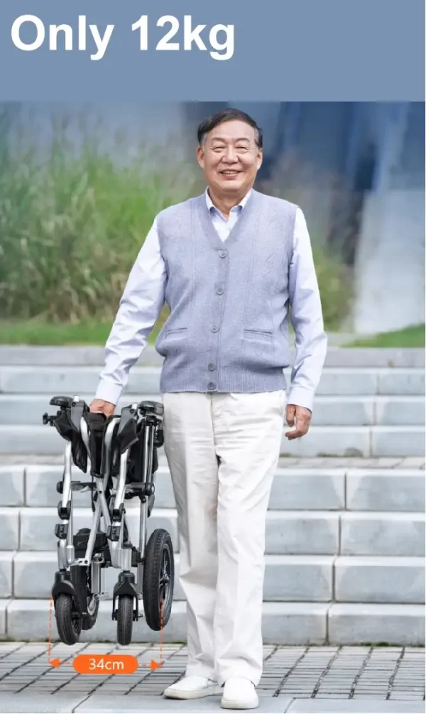 12.5kg， MOVAID electric wheelchair， remote electronically controlled folding