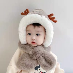 Baby---Cute little antlers warm hood