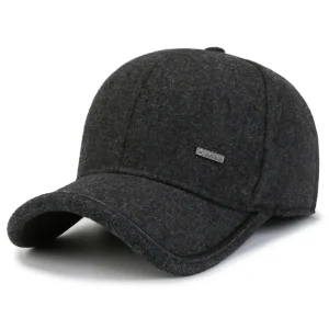 Thick woolen cotton hat, baseball cap 、 ear protection hat for middle-aged and elderly men