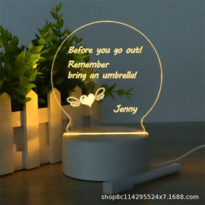 Illuminated message board creative usb plug-in bedside lamp