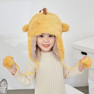 kid winter plush hat