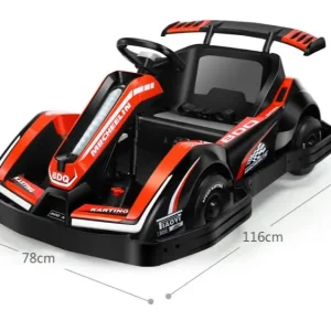 four-wheel children's low-speed electric go-kart, drift car toy car, double racing car for adults, suitable for babies over 3 years old.