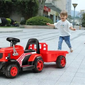 Children's electric tractor with bucket toy car 、 four-wheel charging car  、suitable for: children aged 2-7 years old,