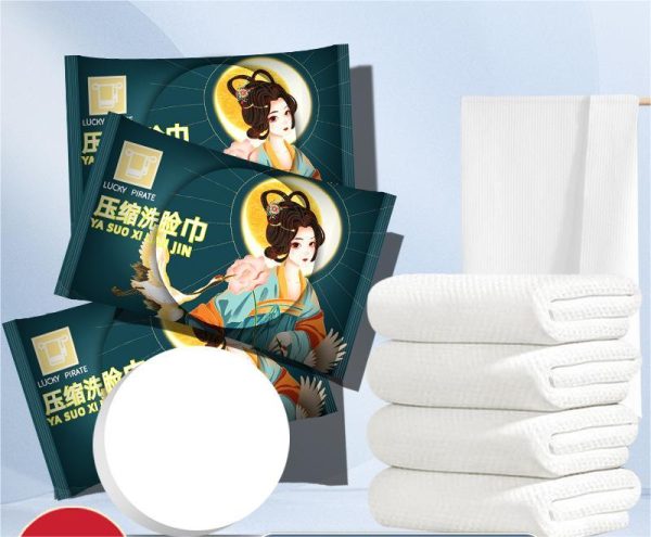 Disposable compressed towels, portable travel supplies,