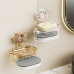 Butterfly suction cup soap holder  、 no hole punching and draining soap box wall-mounted 、 soap box does not accumulate water 、light luxury soap box [Product Snapshot]