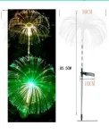 Solar fiber optic jellyfish lamp, lawn lamp 、 solar fountain landscape lamp、Stainless steel pole double layer jellyfish lamp