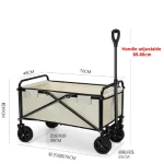 Small foldable camping trailer、 capacity 80 liters、 load capacity 100kg