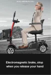 4-wheel front handle wheelchair for disabled people, electric car for the elderly, speed 8-10km, mileage 30-60km