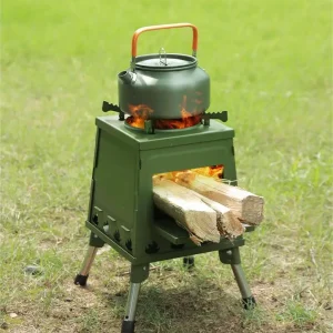 Card assembled camping wood stove、 outdoor portable、 thickened stainless steel