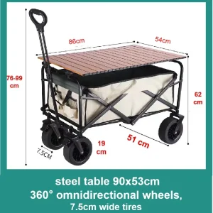 Large folding camping trailer， capacity 150 liters，load capacity 150kg