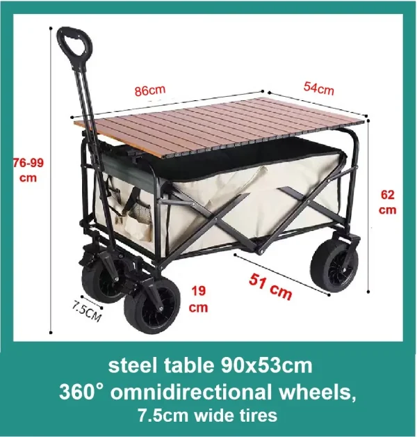 Large folding camping trailer， capacity 150 liters，load capacity 150kg