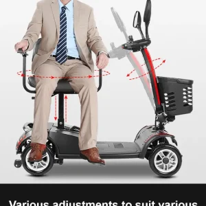 4-wheel front handle wheelchair for disabled people, electric car for the elderly, speed 8-10km, mileage 30-60km