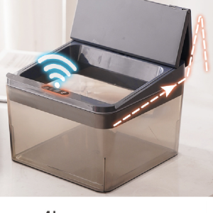 Smart sensor trash can 、 mini electric storage bucket 、innovative folding lid 、 coffee table/desktop/kitchen/car